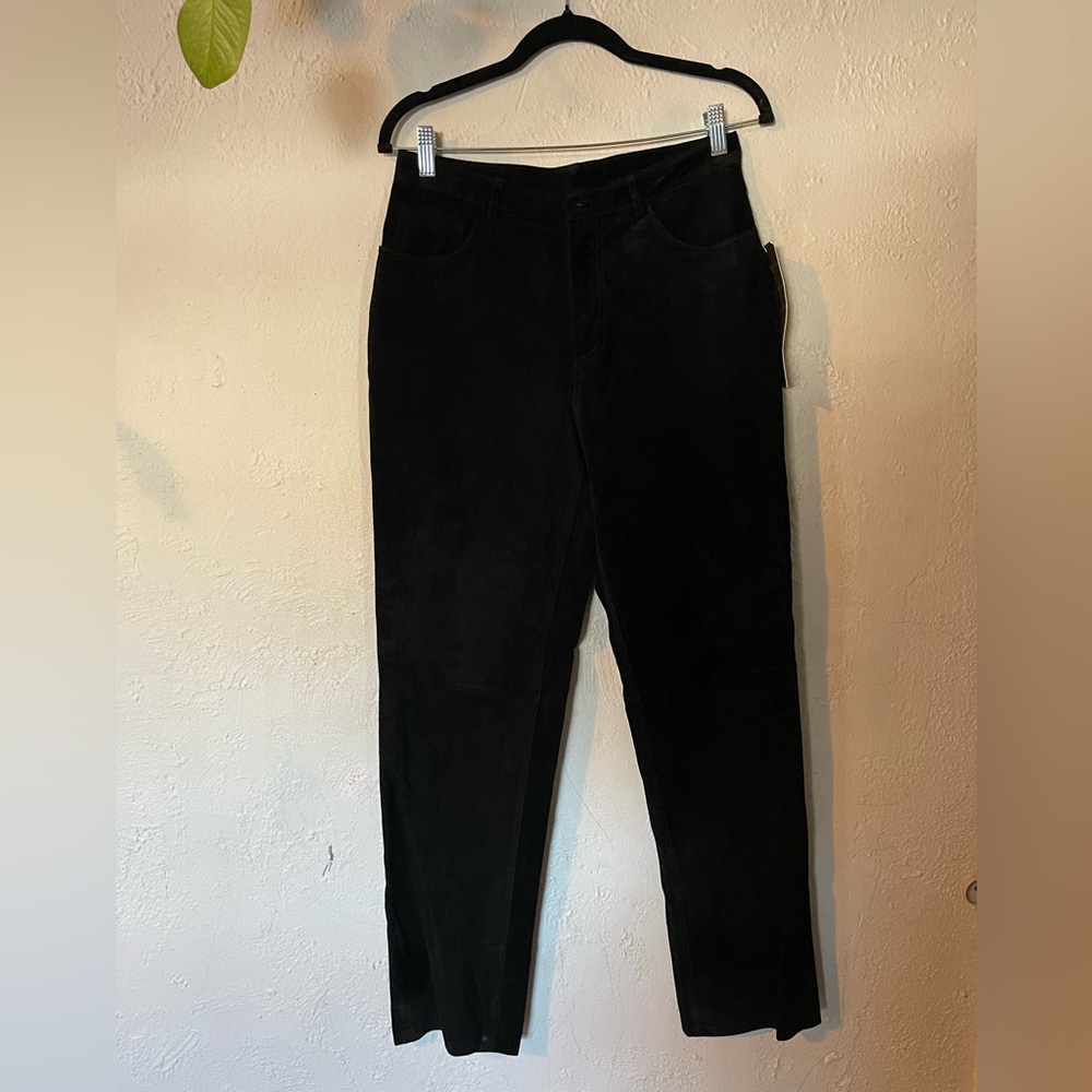 Vintage Brandon Thomas Black Leather Pants